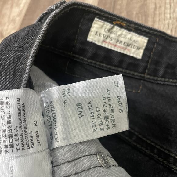 Levi’s Premium 501 Women’s Original Shorts – Black, Big E Tab, Size 28 - Picture 5 of 7